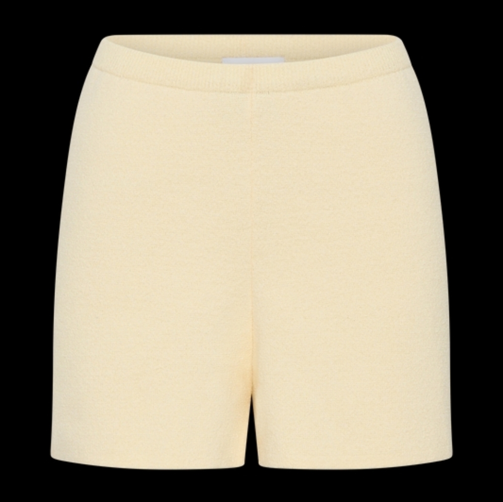 MESHKI Noah Knit Shorts Ivory Cream Ribbed Size S Clean Girl Old Money - Picture 4 of 12